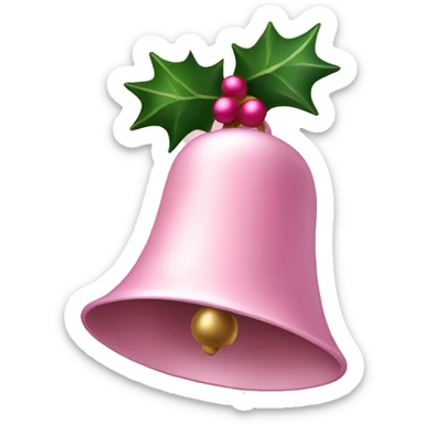 Light pink Christmas bells sticker