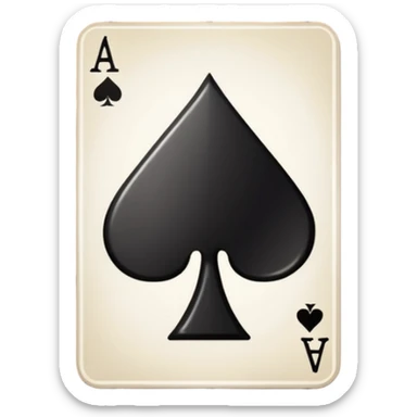 Ace of Spades for stage magic sticker