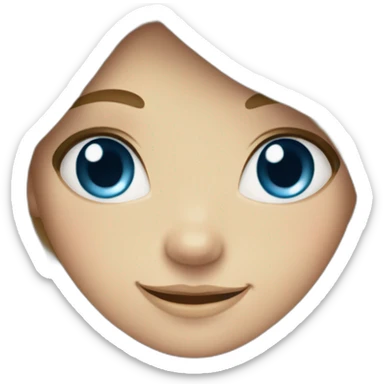 A whale as a staffed animal with a blonde girl blue eyes and blond hair sticker