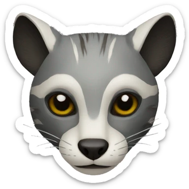 palm civet mask sticker