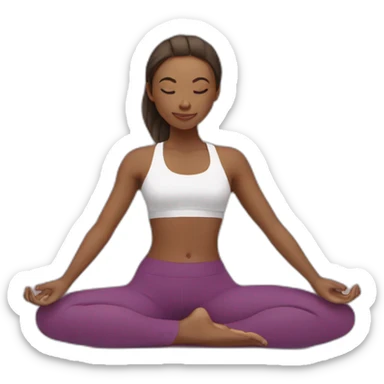 yoga girl sticker