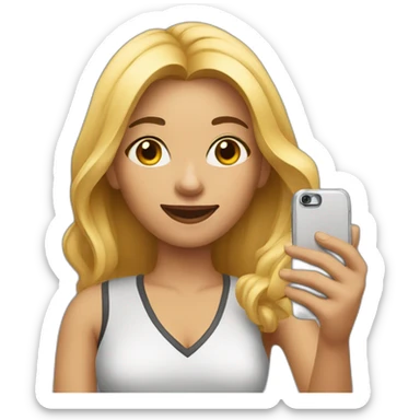 a woman taking a selfie sticker