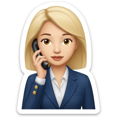 business woman talking on the mobile phone sticker