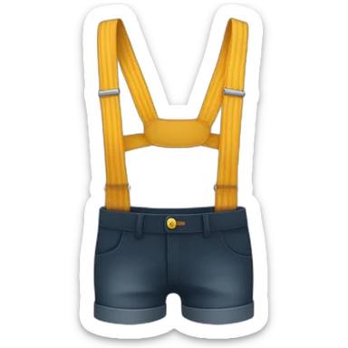only pants with suspenders without a person sticker