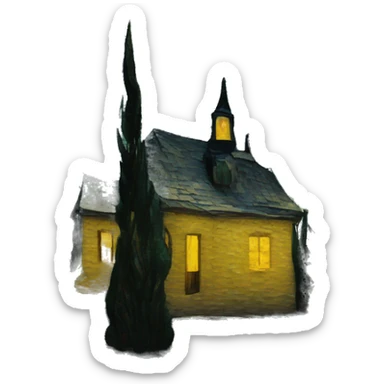 tableau van gogh nuit étoilée sticker