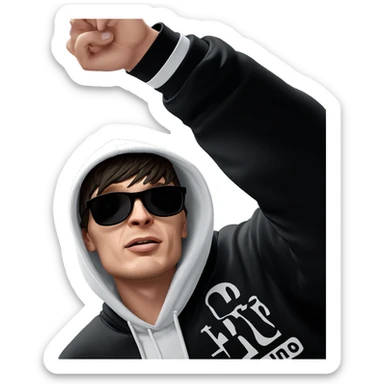 mystery in white hoodie sticker