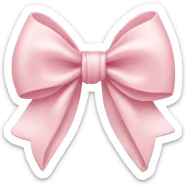 light soft pink bow  sticker