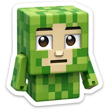 a creeper from the game Minecraft sticker