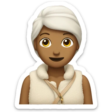 beige sherpa purse sticker