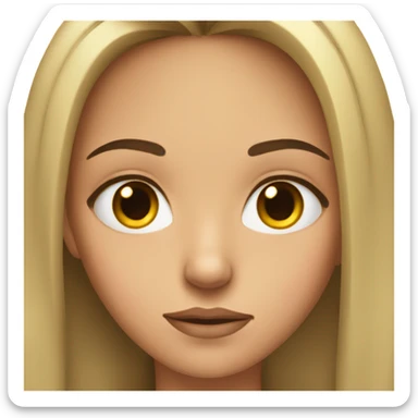 Girl with resting bitch face sticker