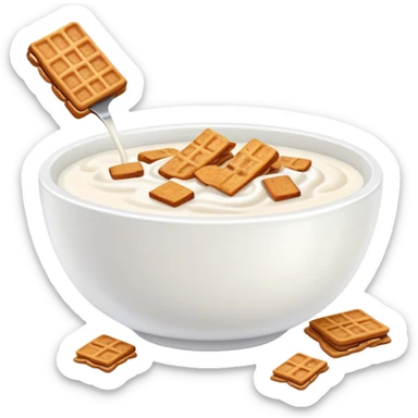 Yogurt with cinnamon toast crunch cereal sticker