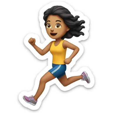 Hispanic woman running sticker