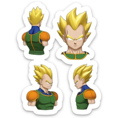 Vegeta from dragon ball z sticker