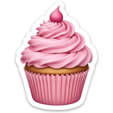 realistic, detailed rococo cupcake sticker