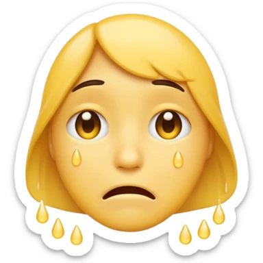 An emoji that is more crying than laughing sticker