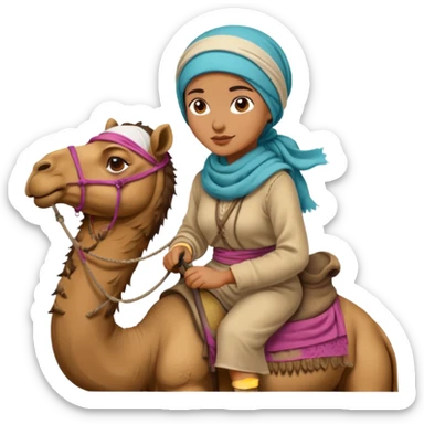 Desert Nomad Traveler with camel sticker