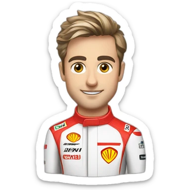 Charles lecler f1 racing ferrari sticker