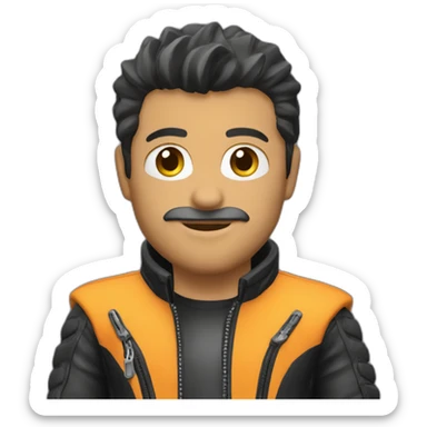 Biker canoso sticker