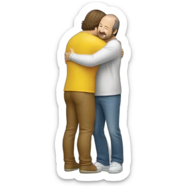 marc newson giving a hug to Jony ive sticker