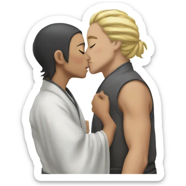 Gojo and Uzui kissing  sticker