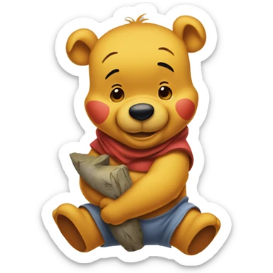 Winnie the Pooh adorable  sticker