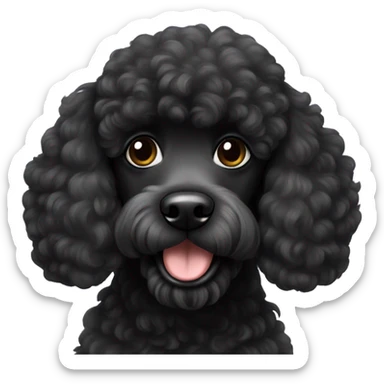black poodle sticker