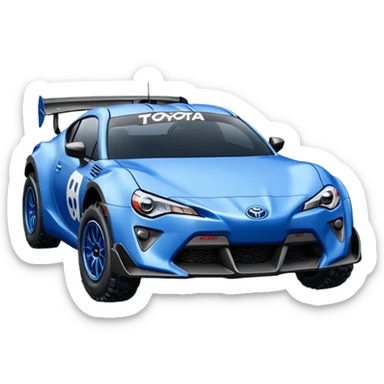 Long wheelbase widened pearly midnight snow blue 2nd generation 2025 Toyota 86 off-road hypercar racer sticker