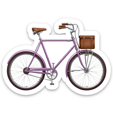 Retro mauve bicycle  sticker