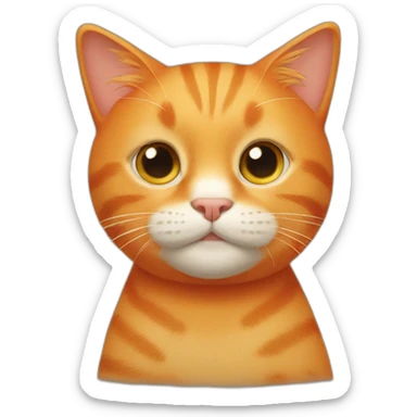 Orange cat say bye bye  sticker
