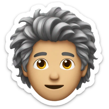 A guy with messy hair sticker