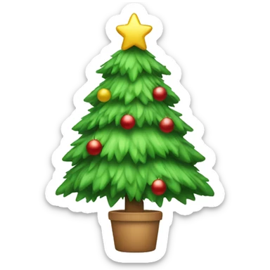 cute christmas tree sticker