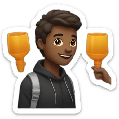 homme noir et roux et enceinte sticker