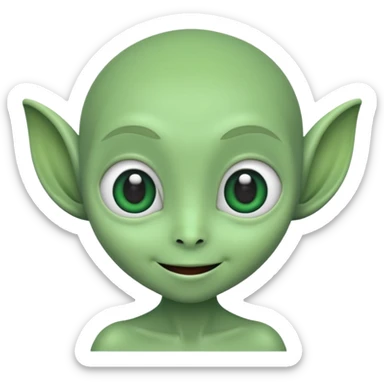 Make me a cute alien sticker