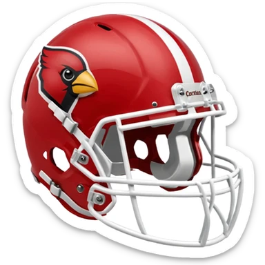 cardinal college football helmets in this color sticker