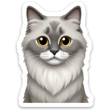 Grey bicolour ragdoll sticker