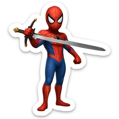 King Spider-man with a sword sticker
