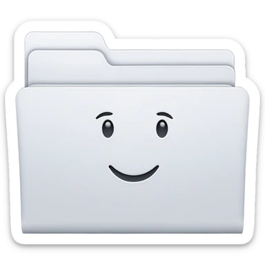 Minimal folder with papers sticker