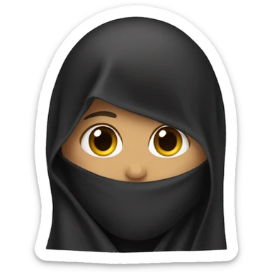 A an with a burka sticker