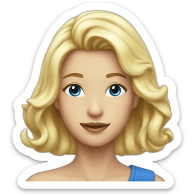 étoile bleu sticker