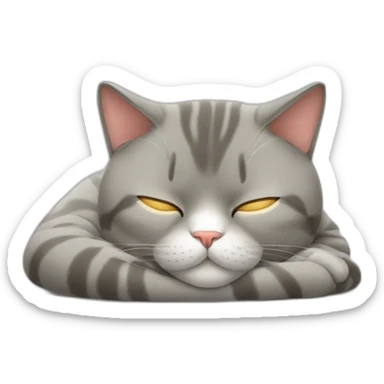 British cat sleeps sticker