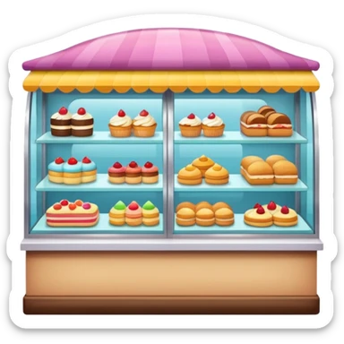 small snack shop, front facing, no text sticker