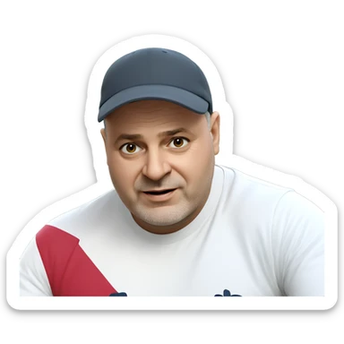 male in white shirt outdoors sticker