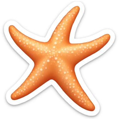 Pastel orange starfish sticker