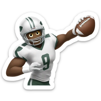 Football head making a stiff arm  sticker