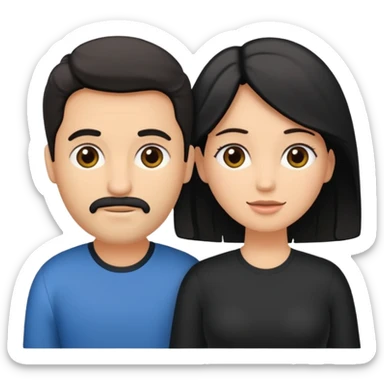 Crie uma figurinha pra stories de uma biblia aberta e um casal lendo (homem loiro e mulher branca cabelos pretos baixinha) sentados de costas o homem é loiro e a mulher branca do cabelo preto  sticker