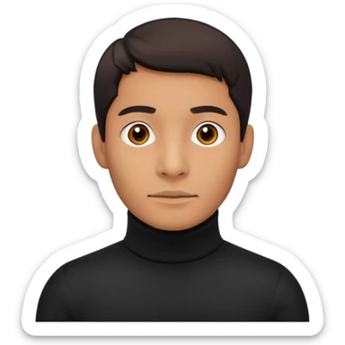 man in turtle neck sticker