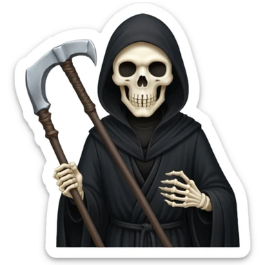 Grim reaper with site sticker