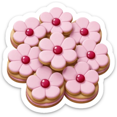 Cherry blossom shaped cookies  sticker