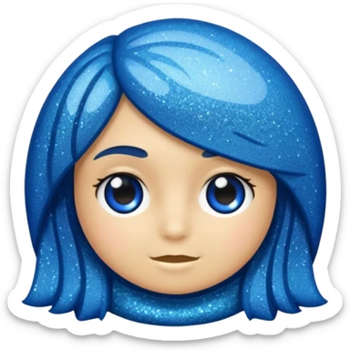 glitter azul-marinho tubarão sticker