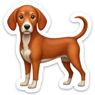 Red coon hound  sticker